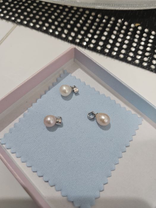 Srebrne zawieszki z perłą