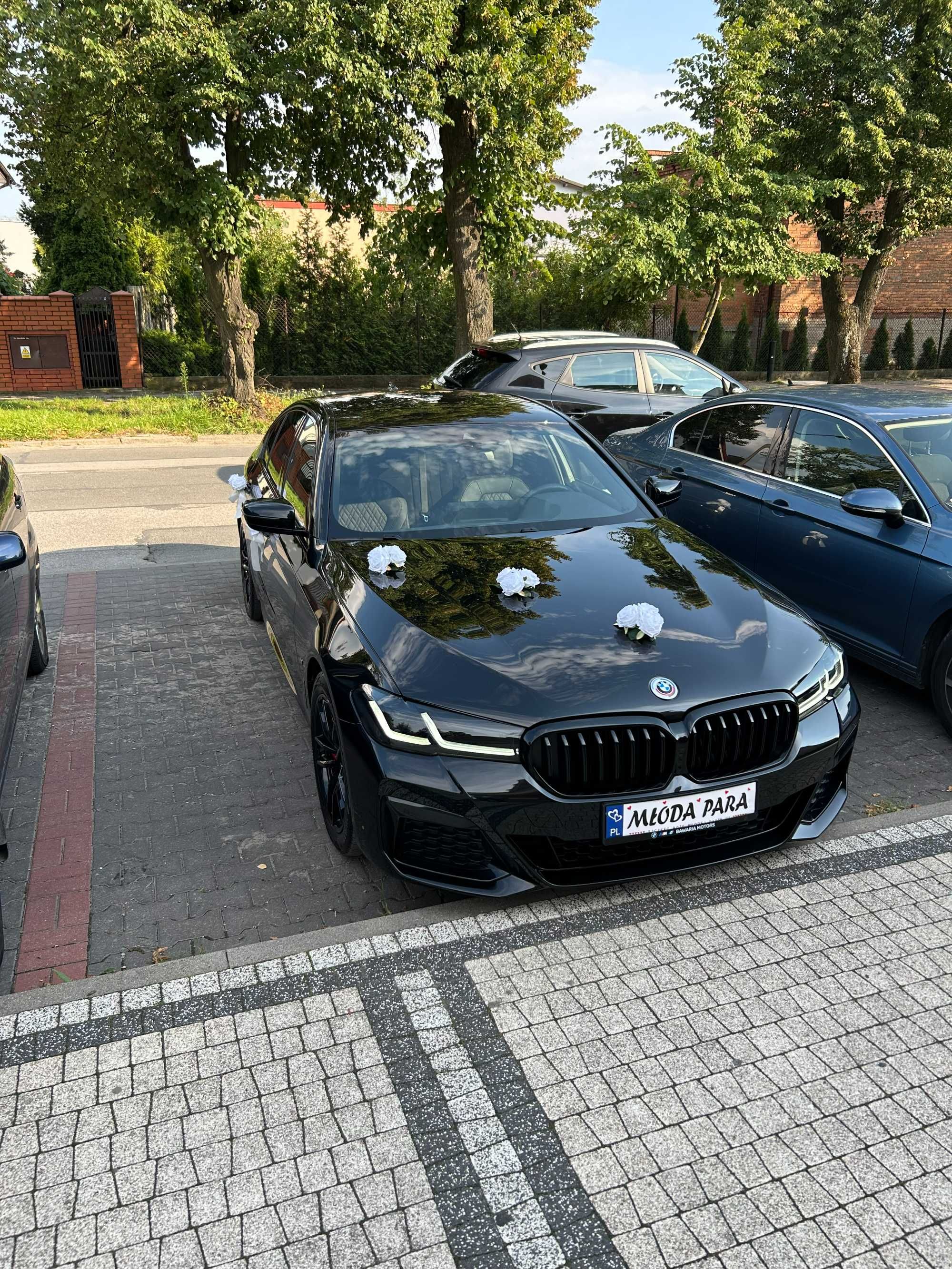 Samochód do ślubu Czarne BMW 520