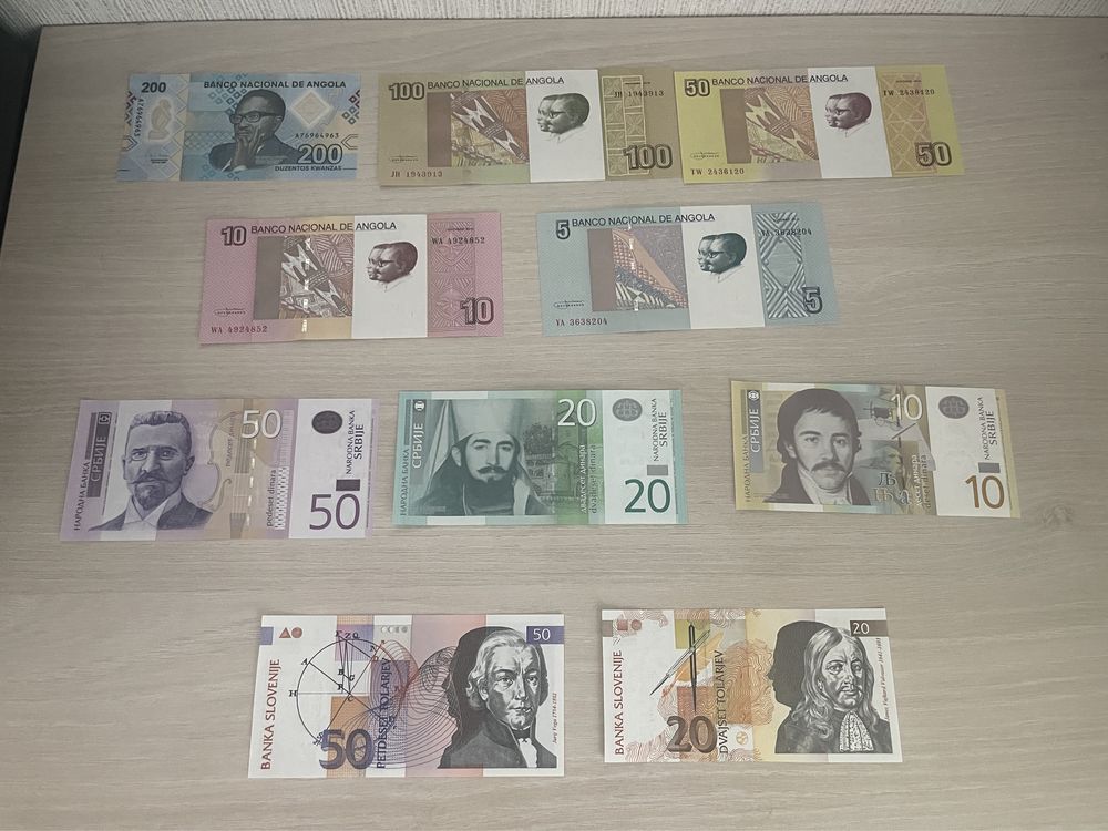Продам банкноти Румунії,Мальдів,Анголи,Нігерія