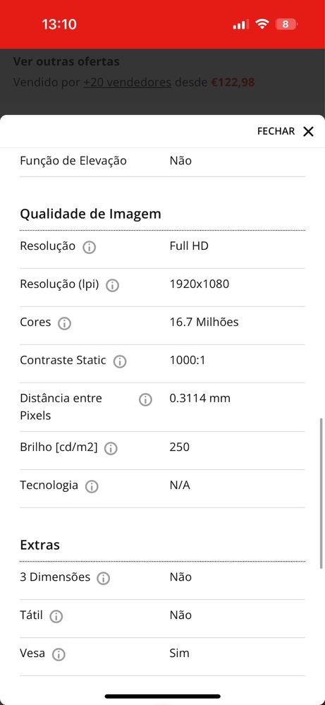 Monitor AOC 27B2H (27'' - Full HD - LED IPS)  (Sem caixa)