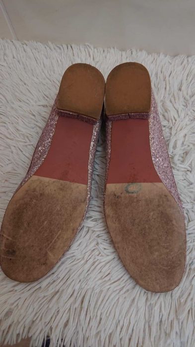 Buty brokatowe damskie stradivarius, baleriny, czółenka
