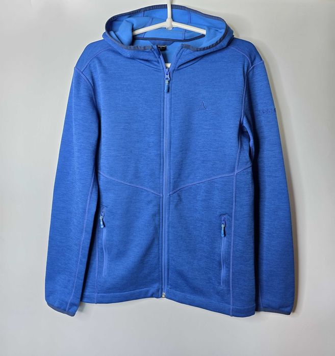 Синяя кофта толстовка мальчику schöffel флис с капюшоном подросток