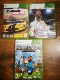 Minecraft, FIFA 18, Forza Horizon Xbox 360