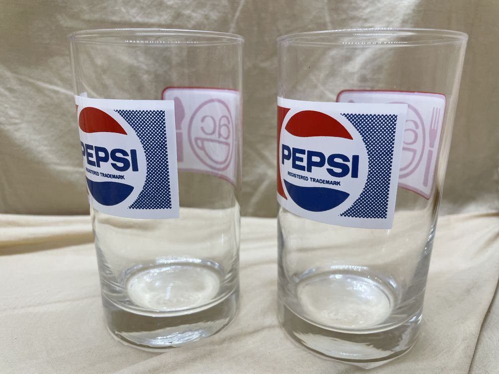 Набір з двох стаканів Pepsi вінтаж 1980ті ретро НОВІ