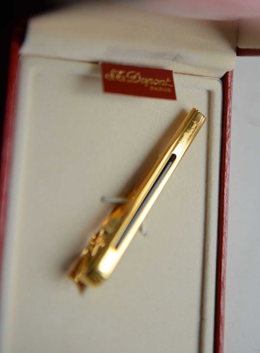 Затискач для краватки ST Dupont. Зажим для галстука. Подарунок