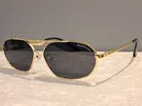 BALENCIAGA złote wąskie nowe okulary unisex