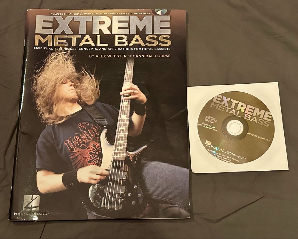 Gitara basowa - książka EXTREME METAL BASS Alex Webster - Cannibal Cor