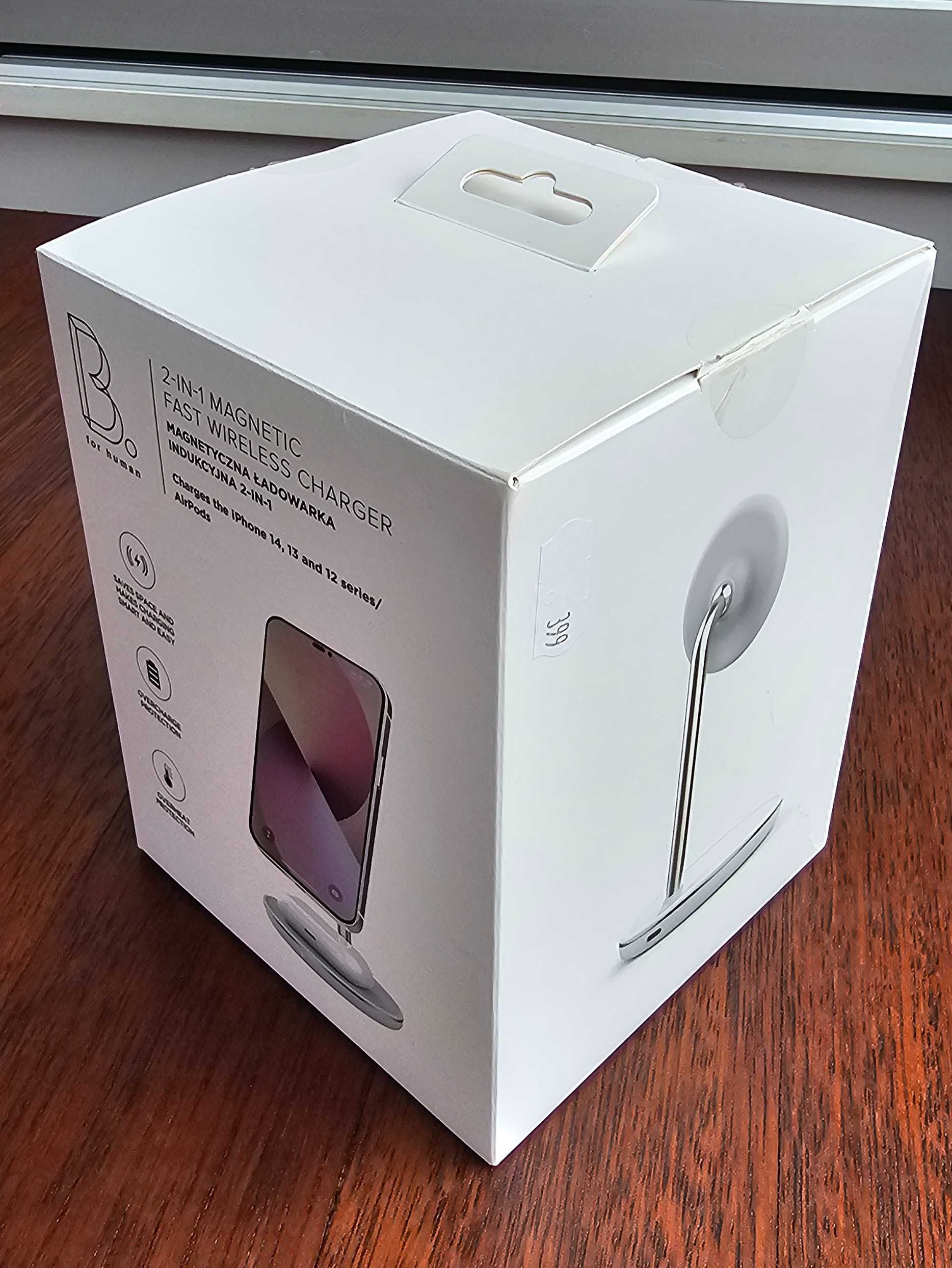 B.On 2-in-1 Magnetic Fast Wireless Charger White