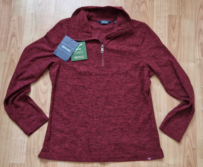 Nowy Czerwony karminowy Polar Z Suwakiem Damski Kizmit Regatta M