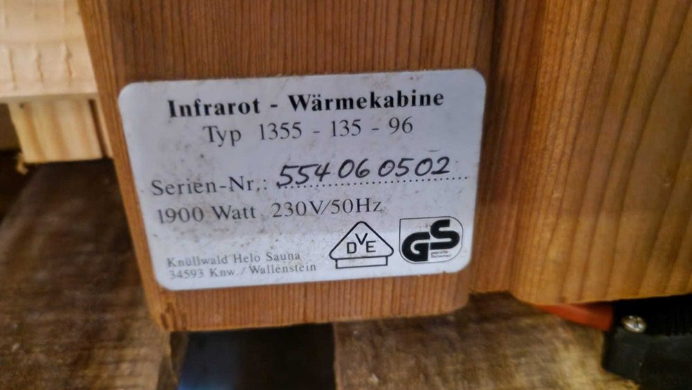 Sauna drewniana kabina grzewcza na podczerwień 2os kółka szklane drzwi