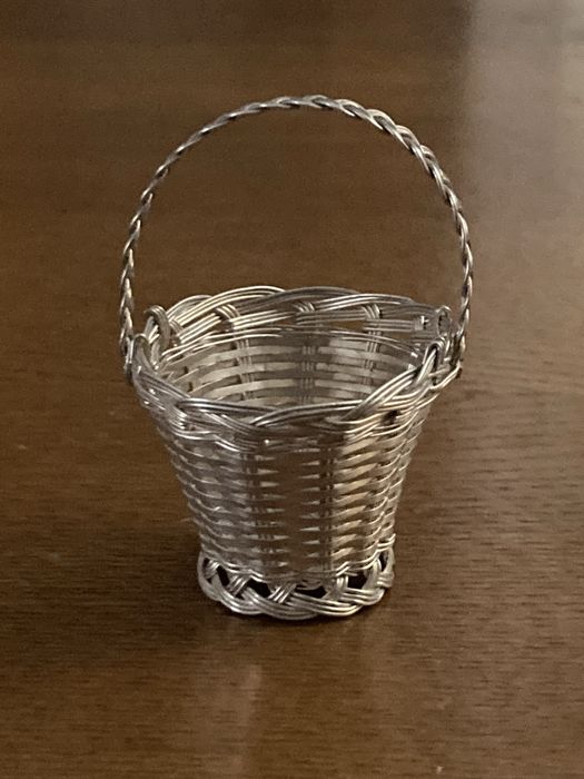 Cesta em prata Portuguesa contrastada