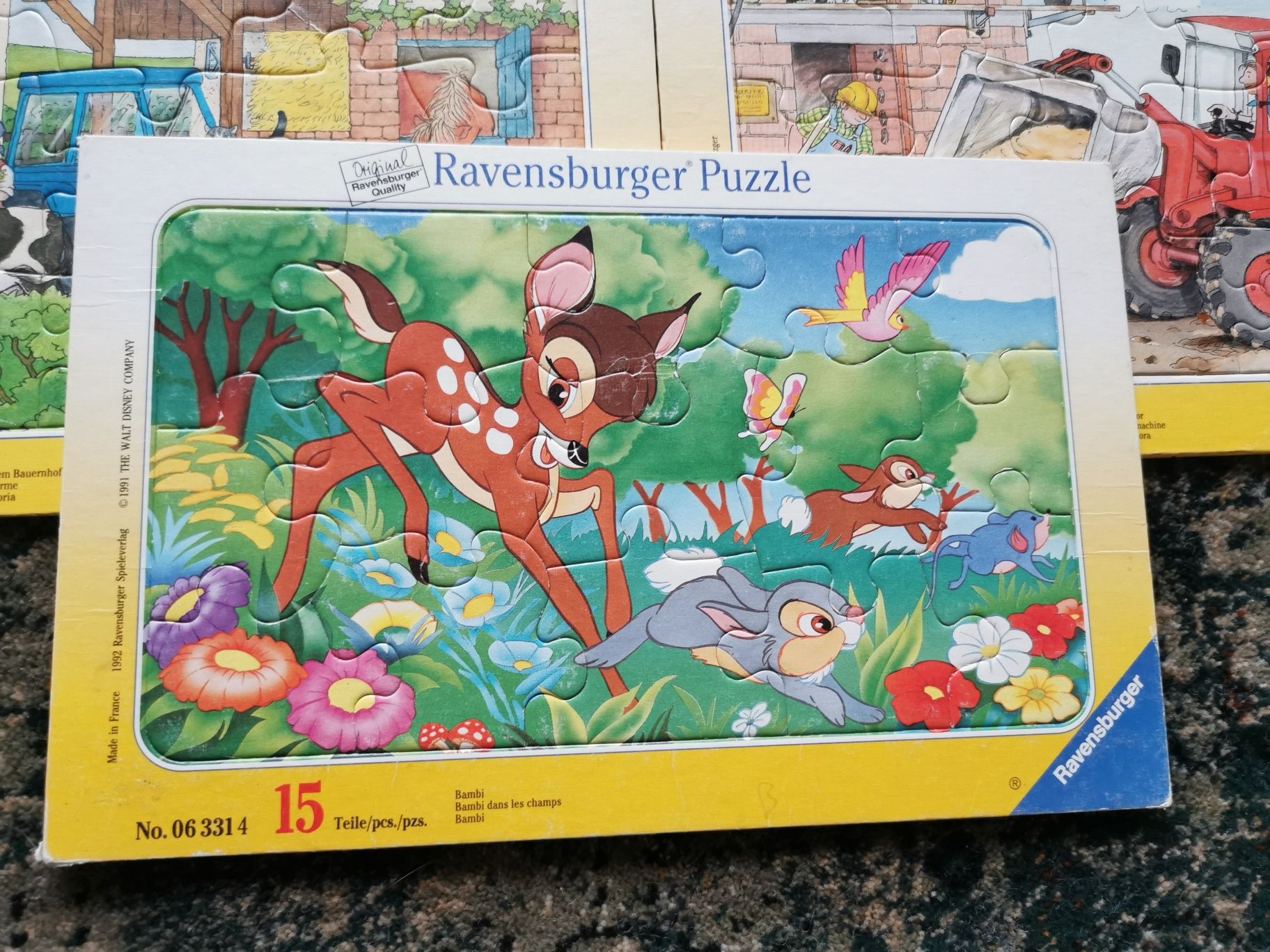 Ukladanki puzzle ravensburger  zwierzęta 15 elementów trefl Kubuś kot