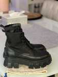 Prada monolith czarne botki trapery 39 skora