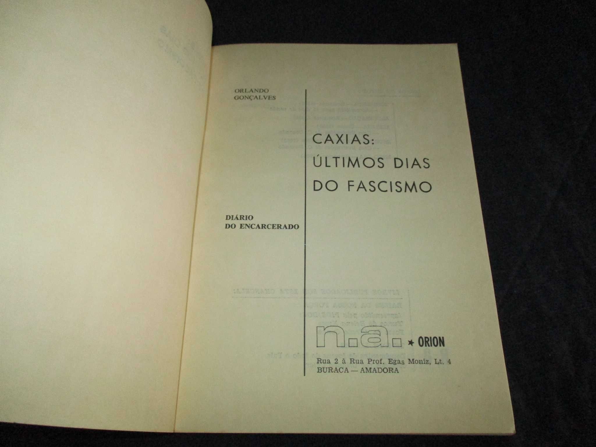 Livro Últimos dias do fascismo diário do encarcerado Orlando Gonçalves