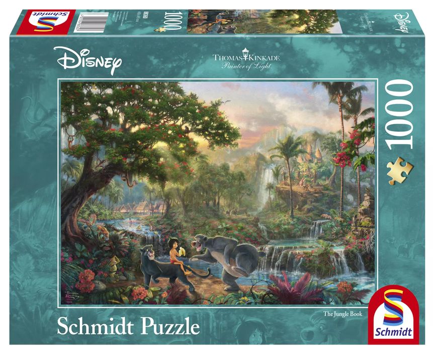 Puzzle 1000 SQ T. KINKADE Księga dżungli. Schmidt Spiele Puzzle
