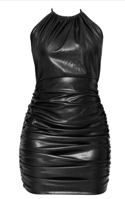 Міні сукня із екошкіри