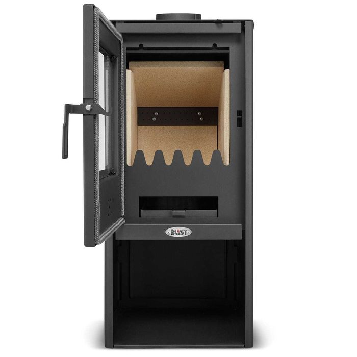 Piec kominek koza nowoczesny stalowy BLIST Polar 6,7 kW Outlet