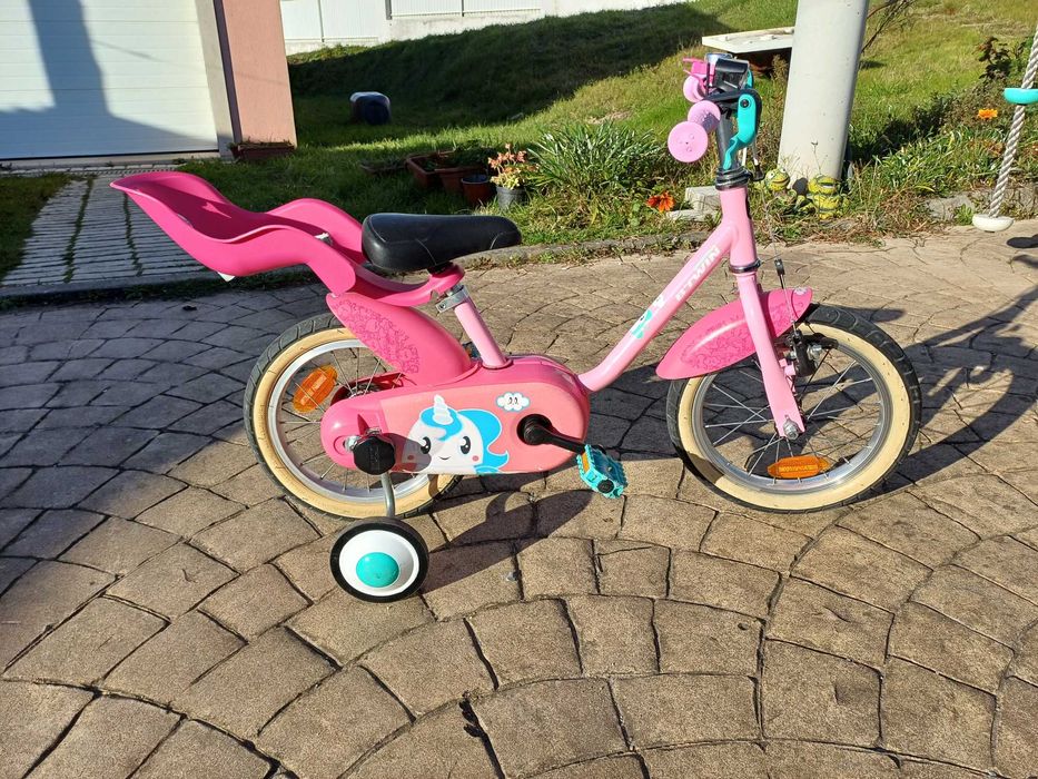 Bicicleta de criança UNICÓRNIO 14 polegadas 3-5 anos DECATHLON
