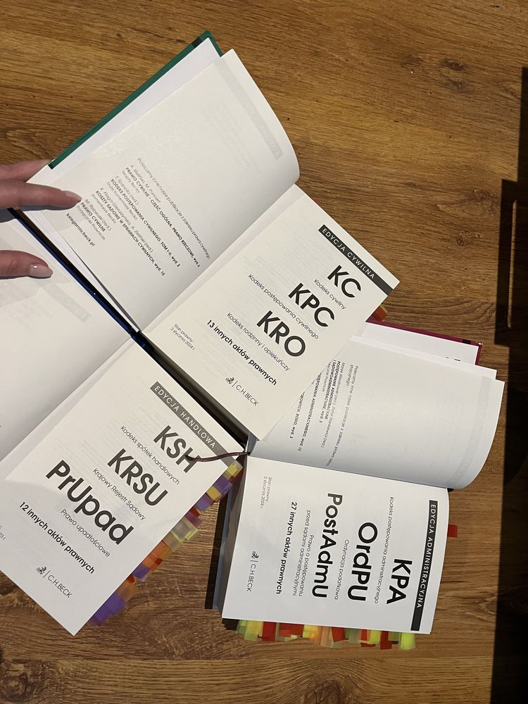 Zbiór kodeksów edycja cywilna KPC,KC,KRo i inne  stan pr. 2.01.2024