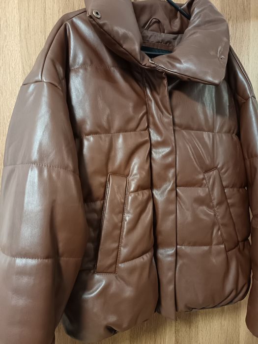 Kurtka puffer czekoladowa