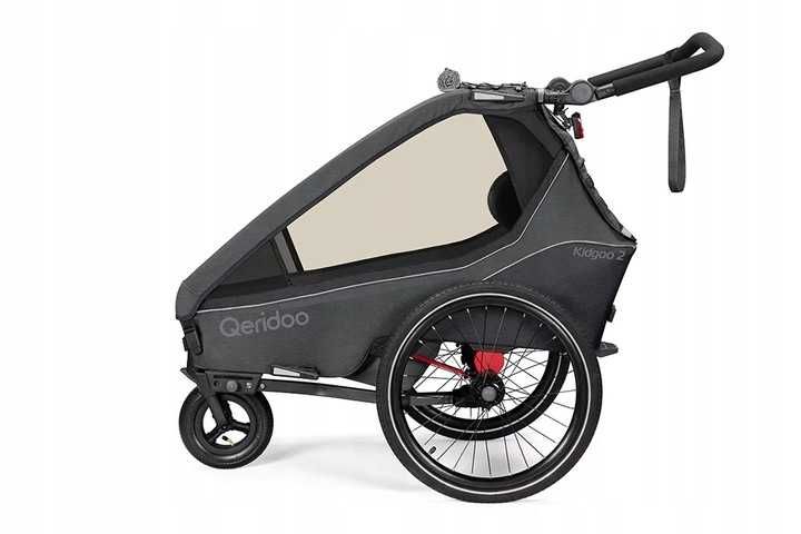 3w1 Przyczepka wózek jogger Qeridoo Kidgoo 2 Steel Grey 2023/24