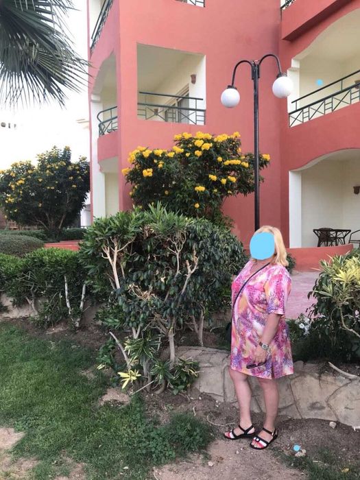 Яркое трикотажное  платье-туника с морским  принтом