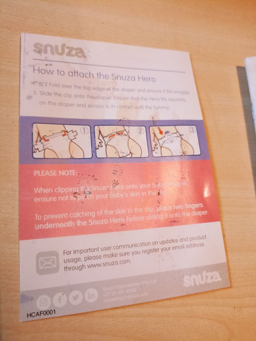 Monitor oddechu dla niemowląt Snuza Hero MD