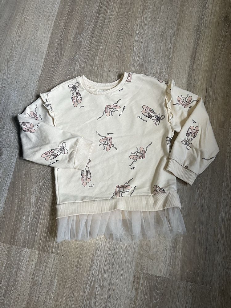 Bluza z falbanka tiul tiulowy dok baletnica baletki