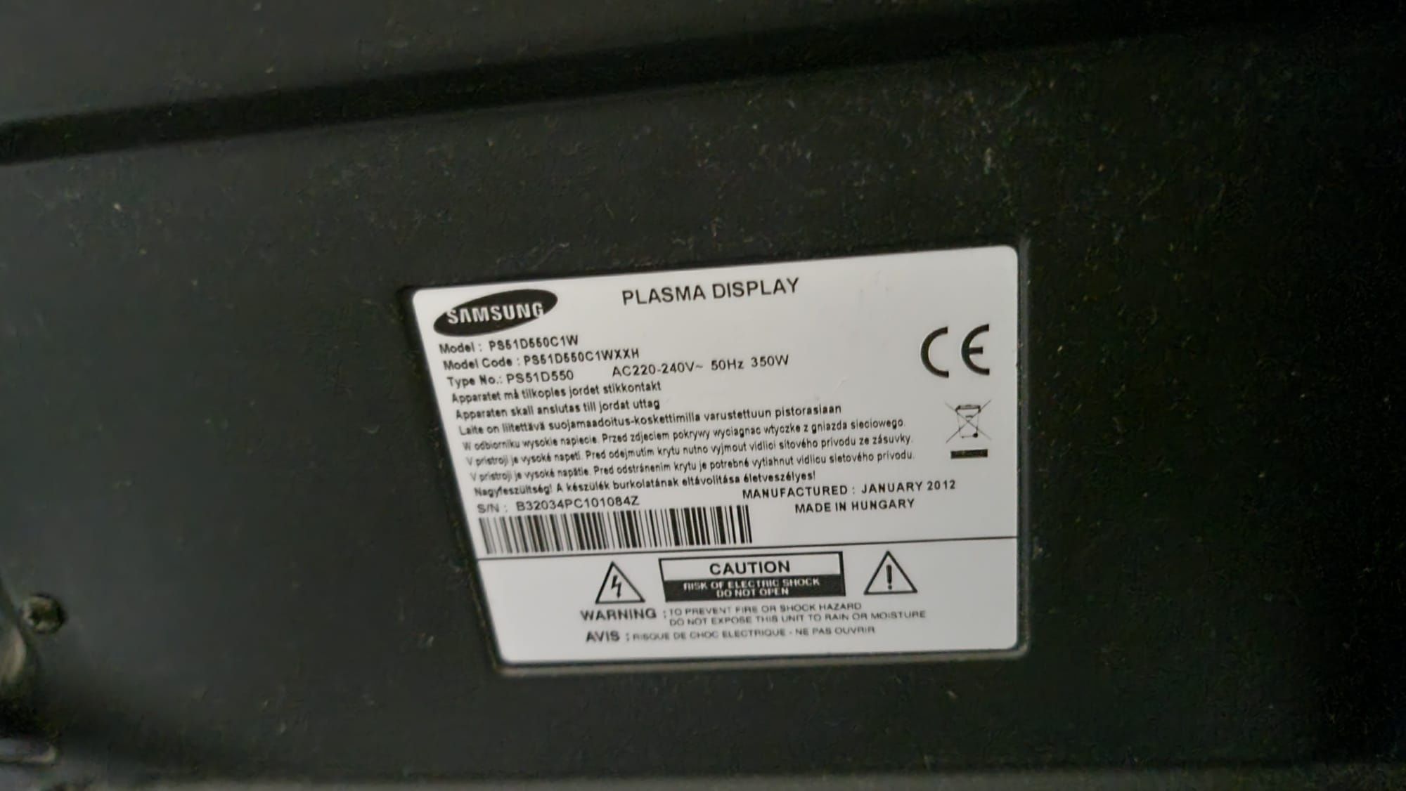 Telewizor Samsung 51" model DS51D550