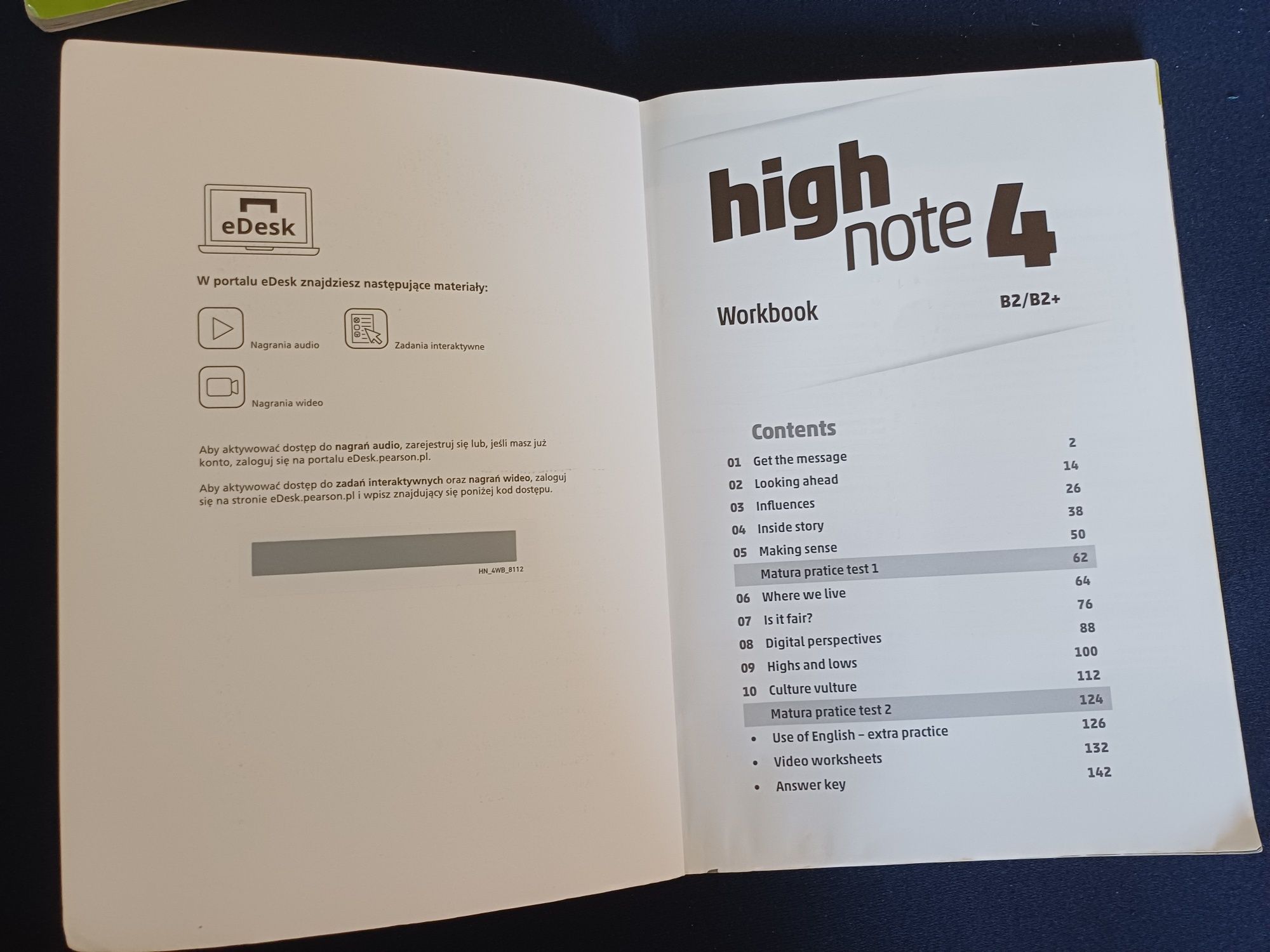 Pearson High Note 4 zeszyt ćwiczeń