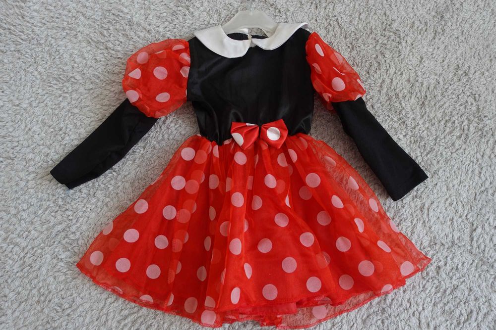 Strój Myszka Miki Minnie Sukienka Opaska 104 Przebranie