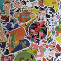 Pack 50 Autocolantes Stickers Phineas And Ferb