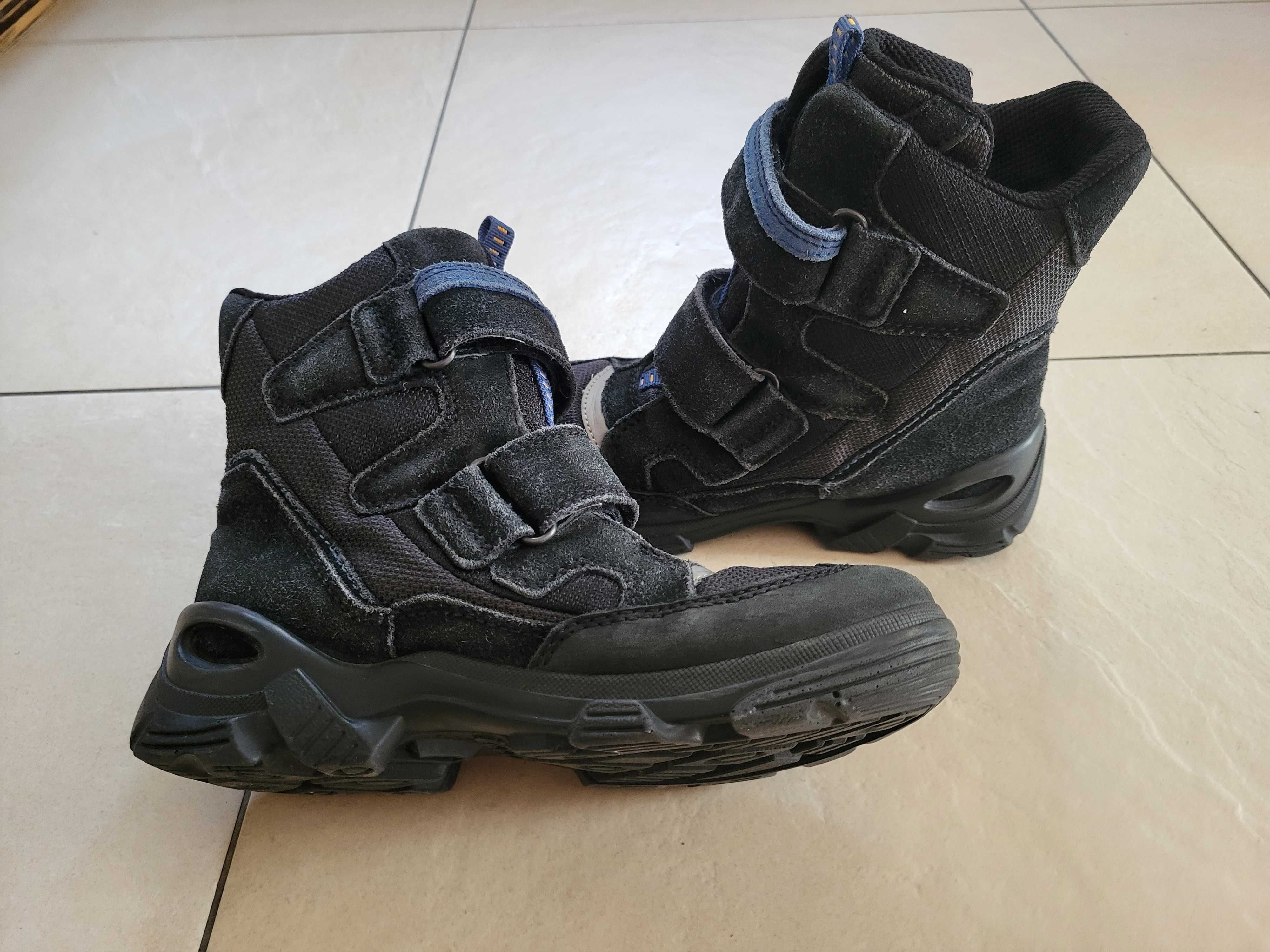 Ecco buty zimowe górskie czarne niebieskie GORE-TEX 32 dł. wkł. 21 cm