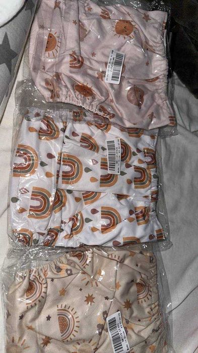 3 Fraldas reutilizáveis 3kg-20kg NOVAS (retiradas do saco para fotos)