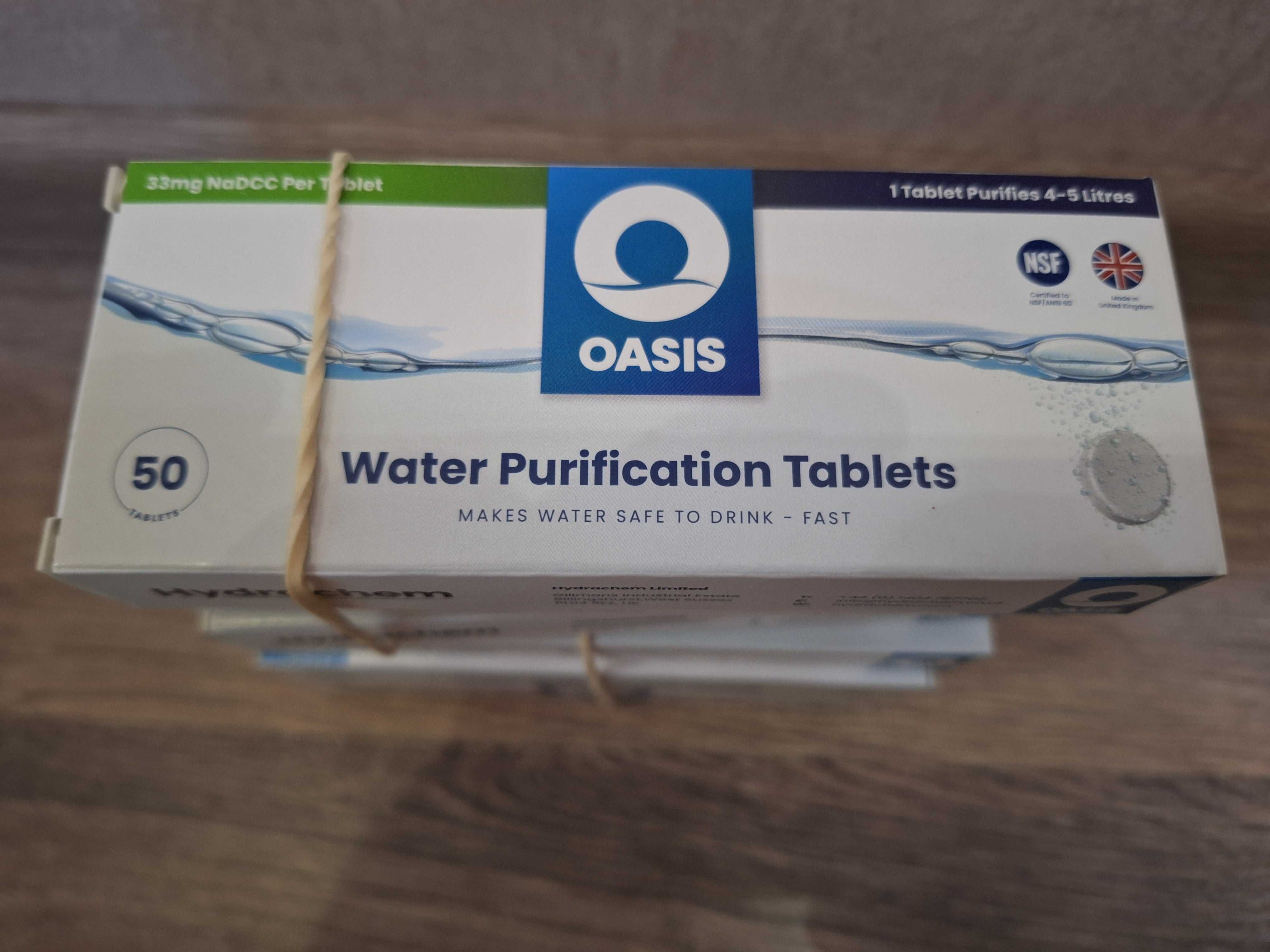 Таблетки для дезінфекції води Oasis 5л.