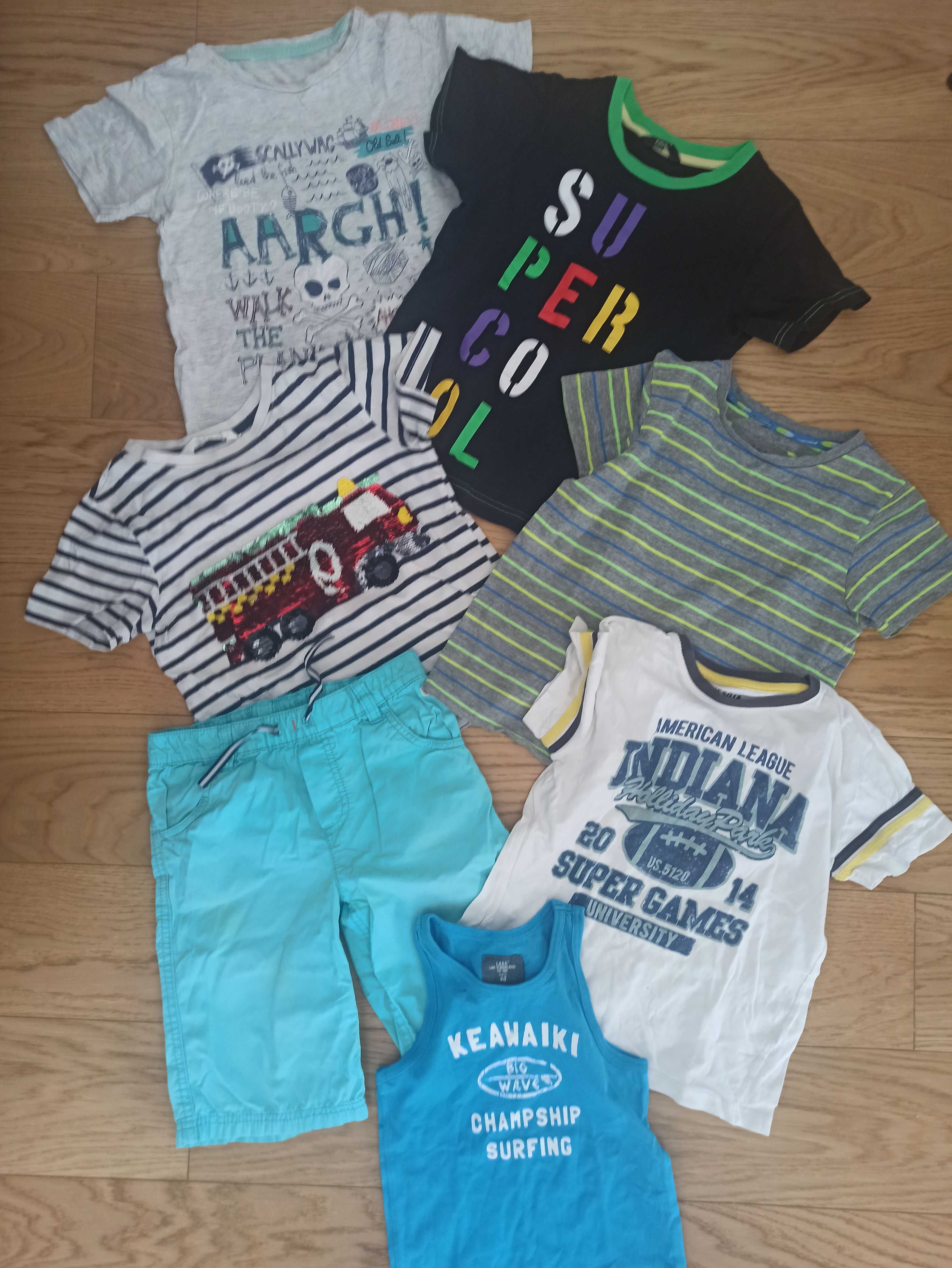 Zestaw paka ubrań dla chłopca 122 bluzki, t-shirty, spodnie, bluzy