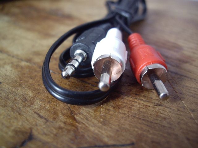 CABO de som AUX com Jack 3,5 mm Audio para 2 RCA Macho