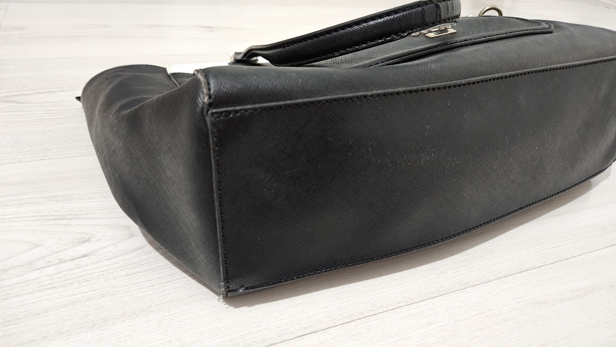 Torba czarna torebka biała guess z łańcuszkiem ekwgabcja dysk shopper