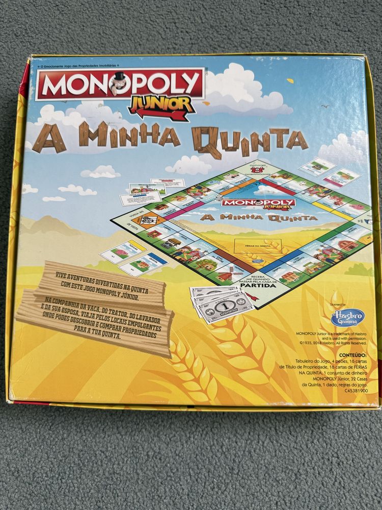 Jogo de tabuleiro Monopólio Júnior - A minha quinta