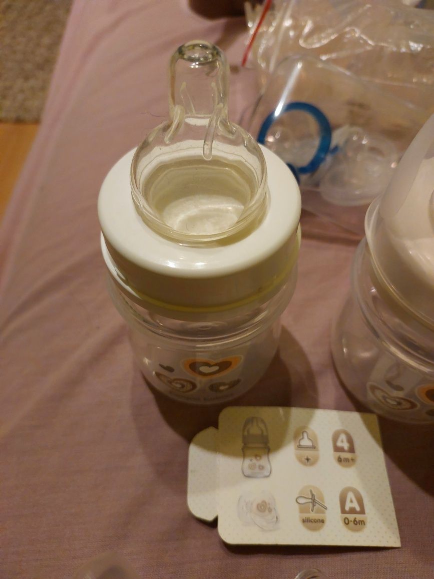 Zestaw newborn canpol butelka smoczek zawieszka