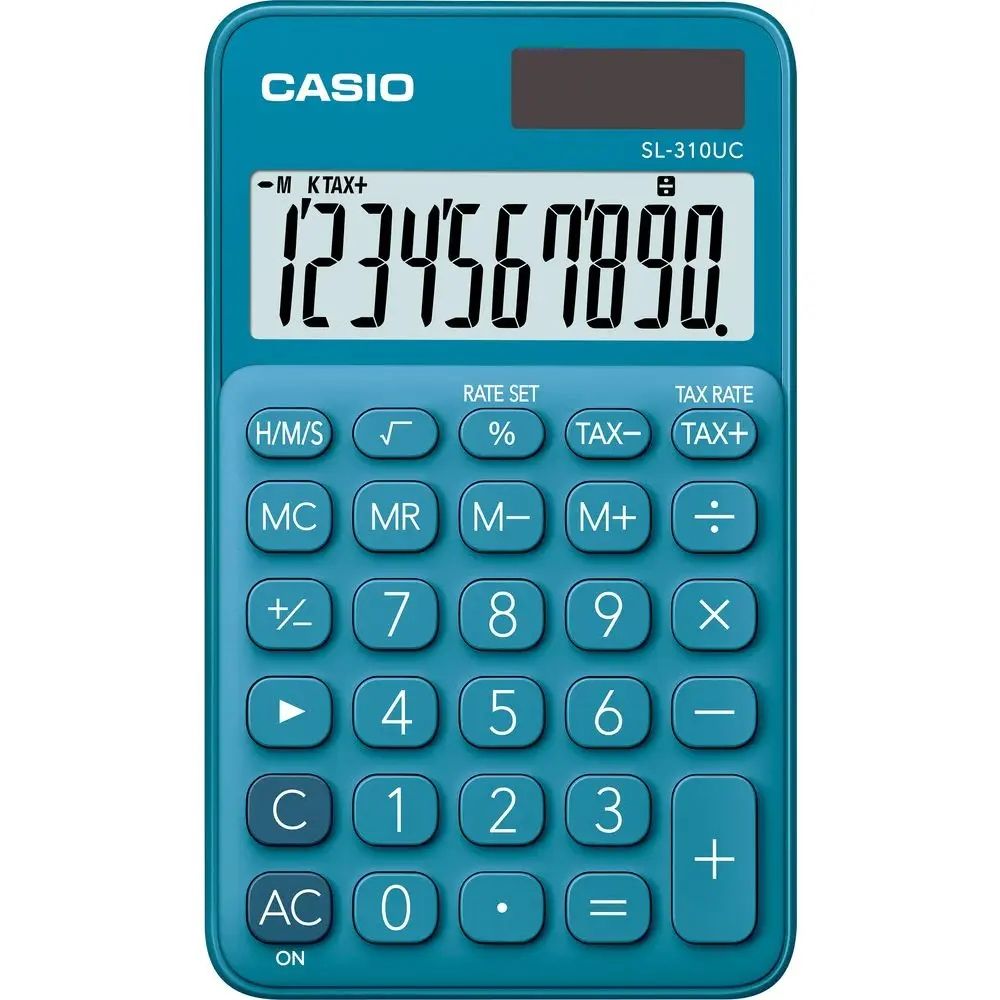 kalkulator biurowy casio sl-310uc-bu blue sapphire wyświetlacz lcd