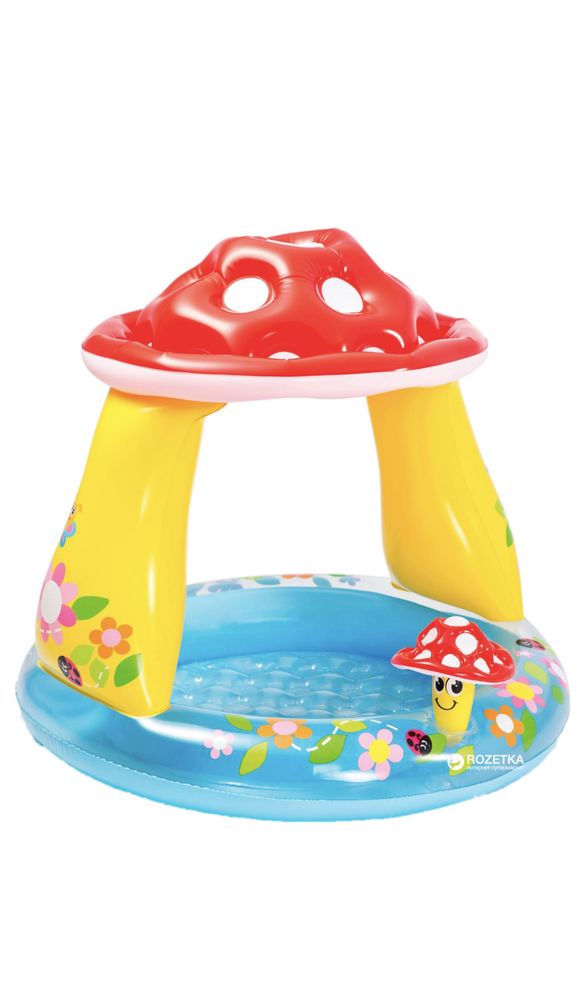 Детский бассейн. Надувной бассейн. Бассейн грибочек