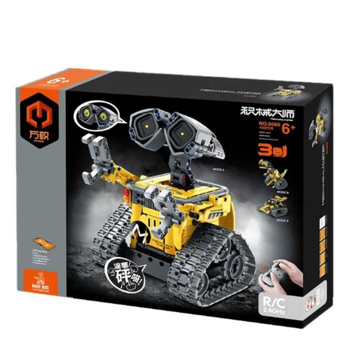 Конструктор на радіокеруванні  Wall-E 3в1 робот на пульті