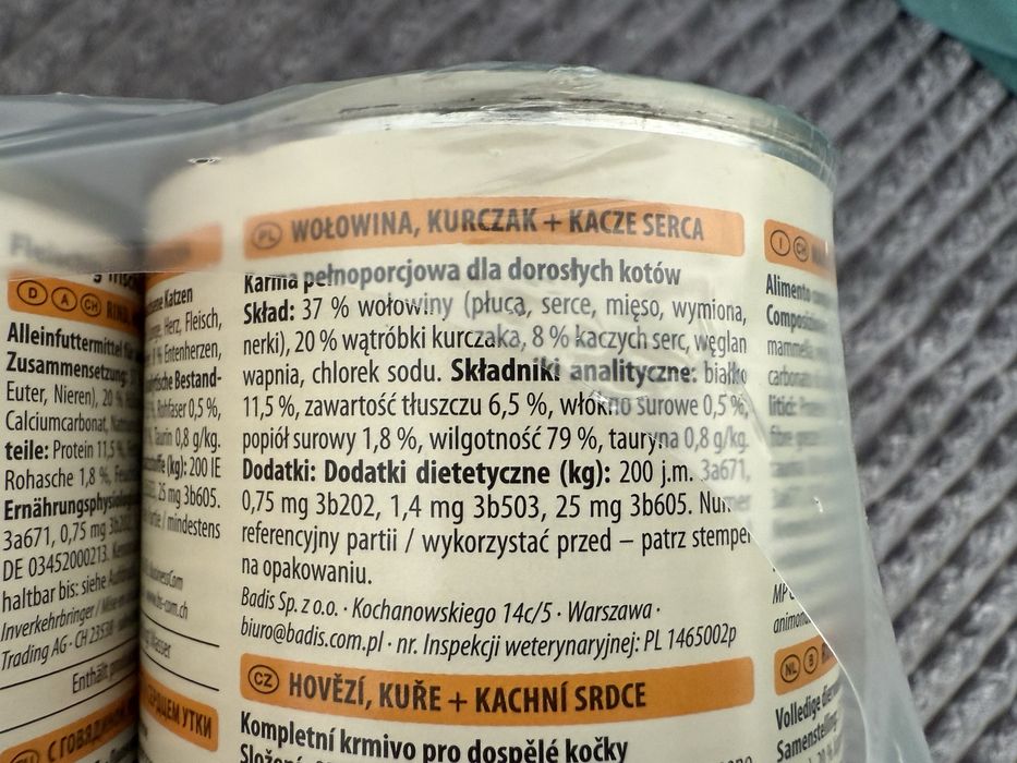 Mokra karma dla kota ANIMONDA Carny Adult 6x400g