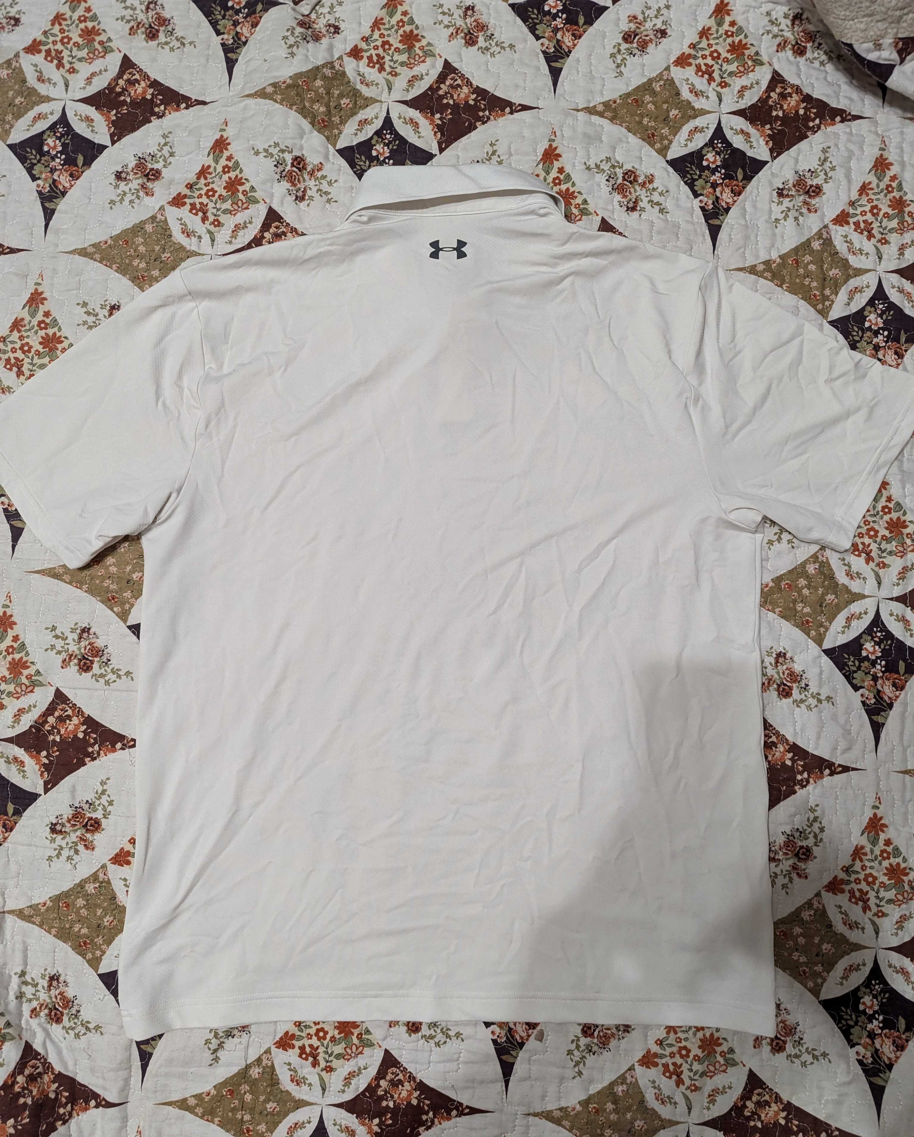 Мужское белое поло Under Armour, размер L
