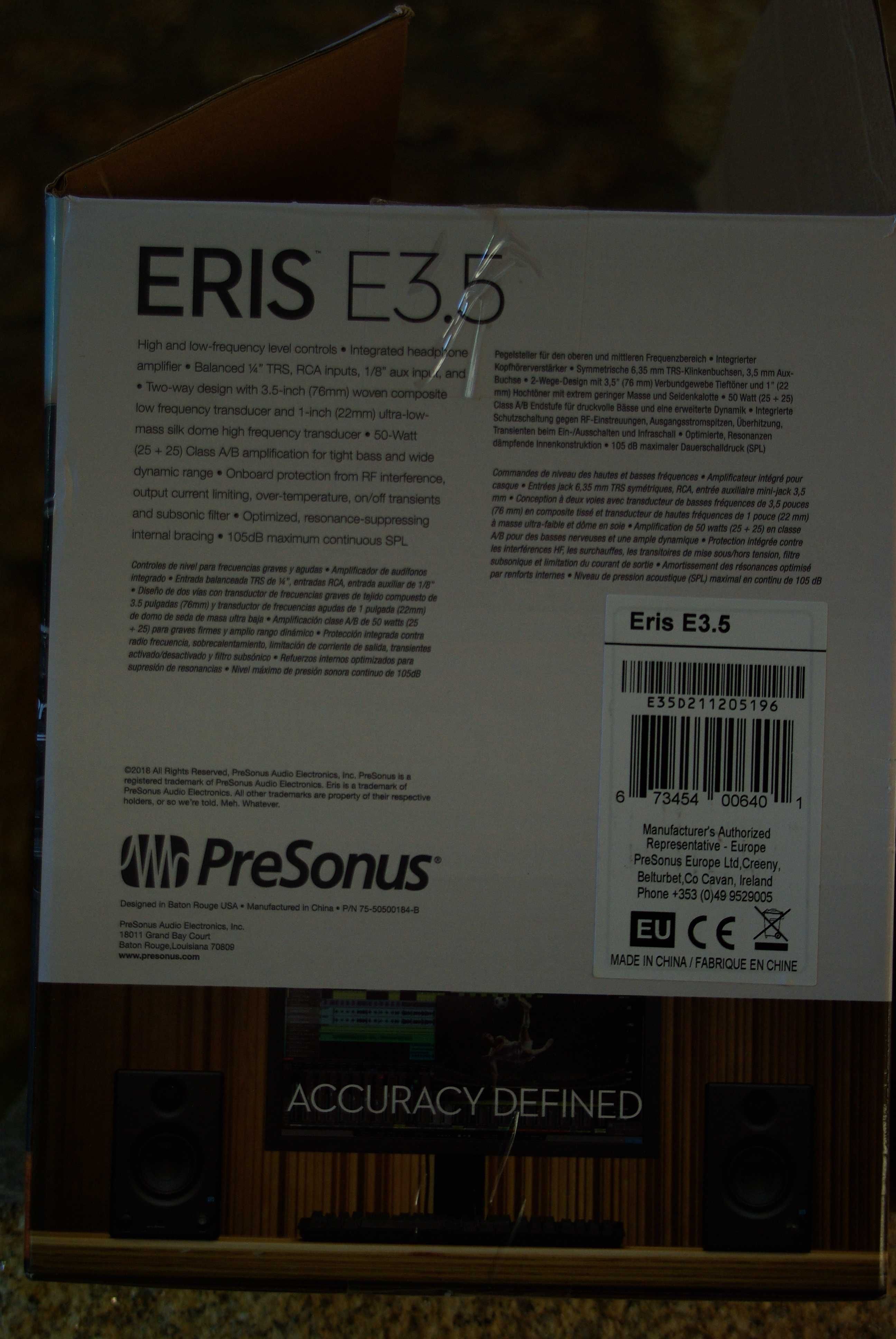 Colunas  Monitoras PRESONUS ERIS E 3.5