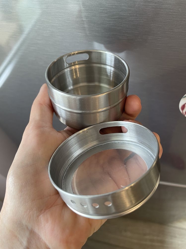 Металлические баночки для специй на магните на холодильник/ алиминиевы