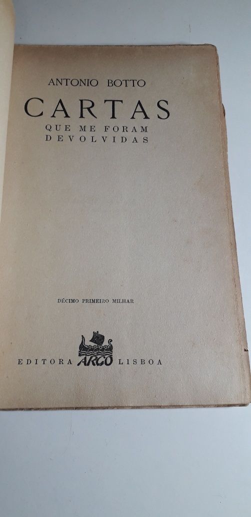 Cartas que me Foram Devolvidas - António Botto (1ª edição, 1940)