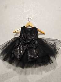 Сукня дитяча чорна святкова на рік 80/86 розмір