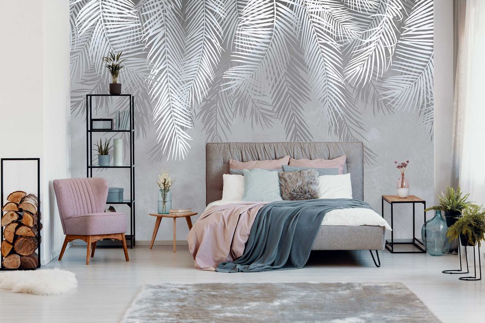 Fototapeta TOP Pióra Szaro-Białe Na Ścianę 3D Twój Rozmiar + KLEJ